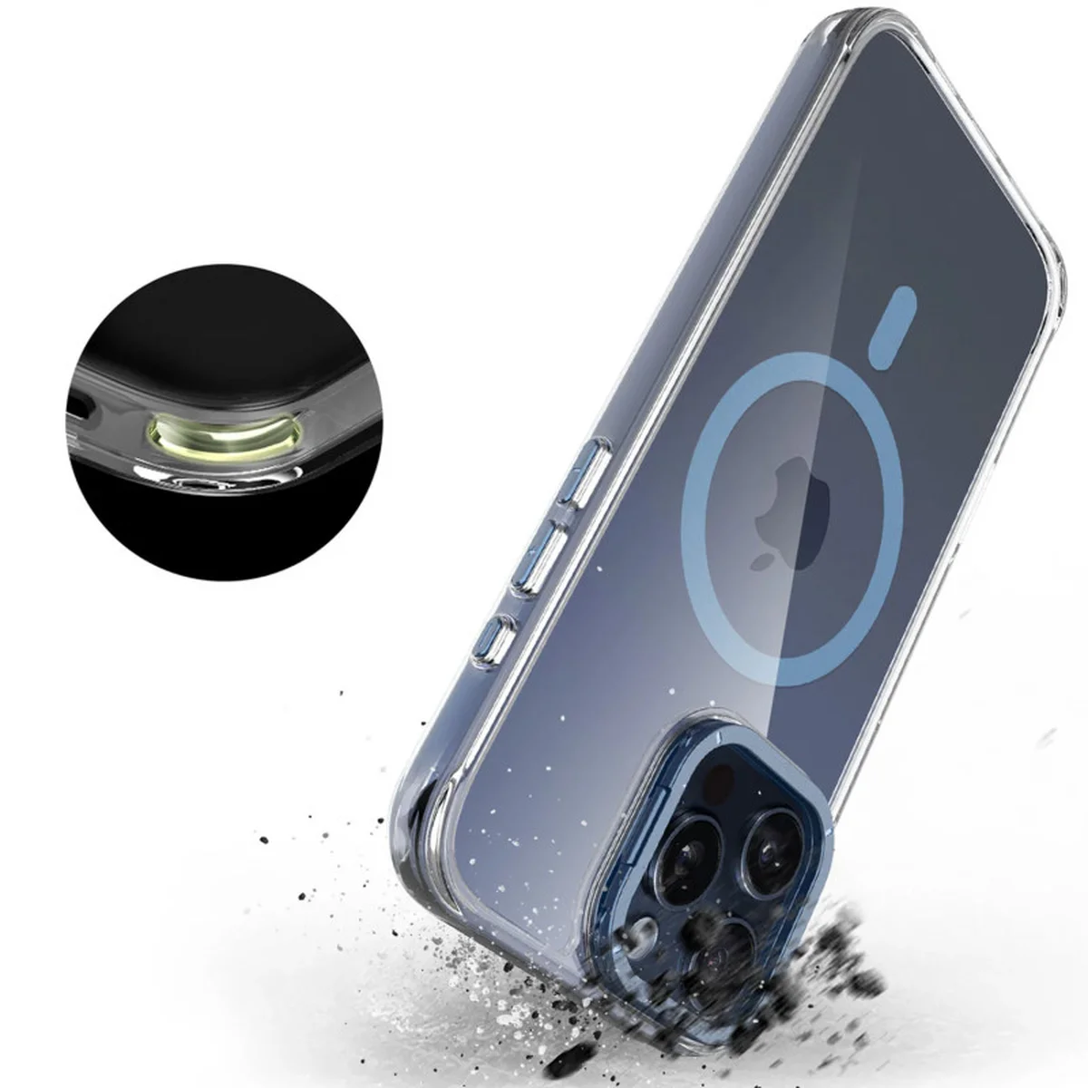 Чехол TPU Space Case Apex with MagSafe для Apple iPhone 15 Pro (6.1") Navy Blue