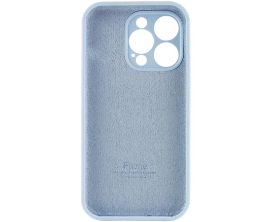 Чехол Silicone Case Full Camera Protective (AA) для Apple iPhone 15 Pro (6.1") Голубой / Sweet Blue / PVH