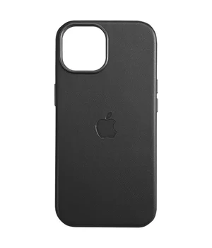 Шкіряний чохол Leather Case (AAA) з MagSafe and Animation для Apple iPhone 15 Pro (6.1") Black