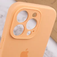 Чехол Silicone Case Full Camera Protective (AA) для Apple iPhone 15 Pro (6.1") Оранжевый / Cantaloupe / PVH