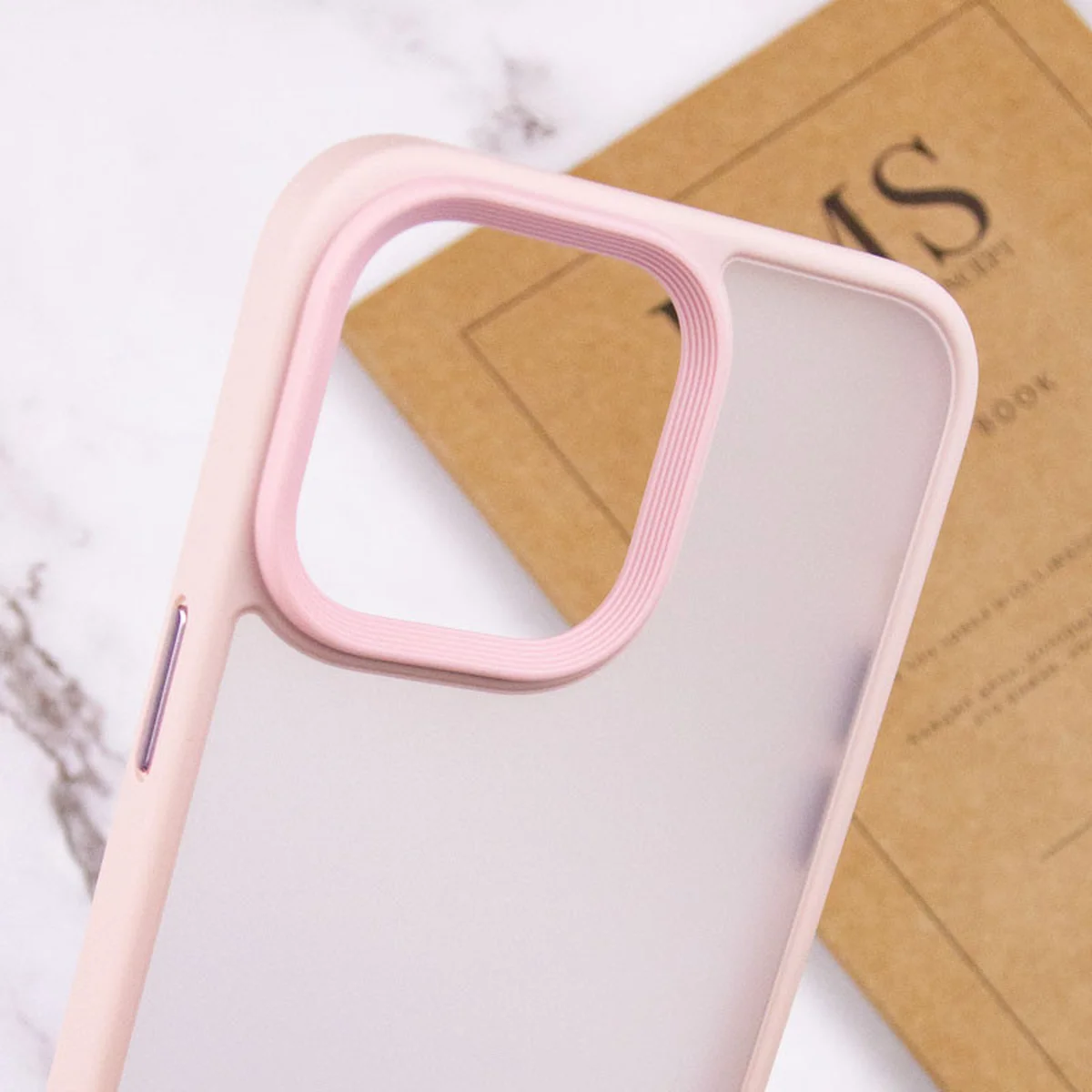 TPU+PC чохол Metal Buttons для Apple iPhone 15 Pro (6.1") Рожевий