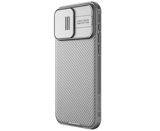 Карбонова накладка Nillkin CamShield Pro для Apple iPhone 15 Pro (6.1") Titanium Gray