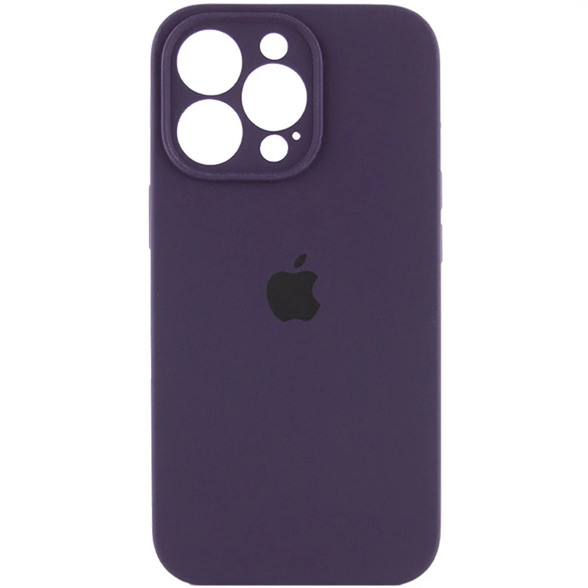 Чехол Silicone Case Full Camera Protective (AA) для Apple iPhone 15 Pro (6.1") Фиолетовый / Elderberry / PVH