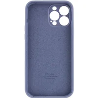 Чехол Silicone Case Full Camera Protective (AA) для Apple iPhone 15 Pro (6.1") Серый / Lavender Gray