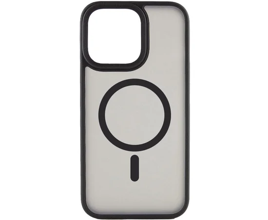 TPU+PC чехол Metal Buttons with MagSafe для Apple iPhone 15 Pro (6.1") Черный