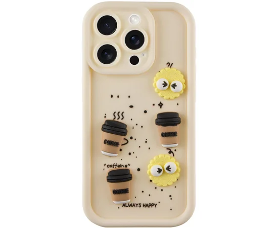 Чехол TPU Toys Case для Apple iPhone 15 Pro (6.1") Sand / Always Happy