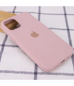 Чехол Silicone Case Full Protective (AA) для Apple iPhone 15 Pro (6.1") Розовый / Pink Sand