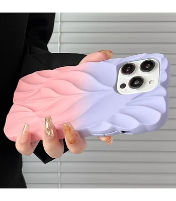 TPU чохол Leaf для Apple iPhone 15 Pro (6.1") Lilac / Pink