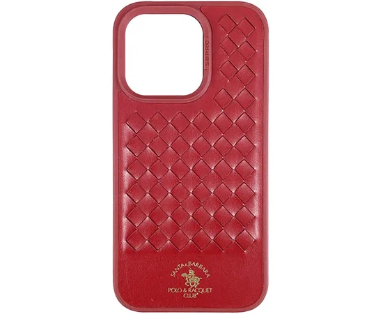 Кожаный чехол Polo Santa Barbara для Apple iPhone 15 Pro (6.1") Red