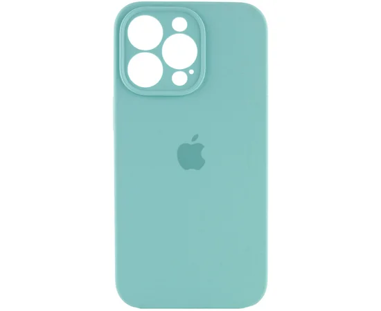 Чехол Silicone Case Full Camera Protective (AA) для Apple iPhone 15 Pro (6.1") Бирюзовый / Marine Green
