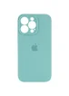 Чехол Silicone Case Full Camera Protective (AA) для Apple iPhone 15 Pro (6.1") Бирюзовый / Marine Green