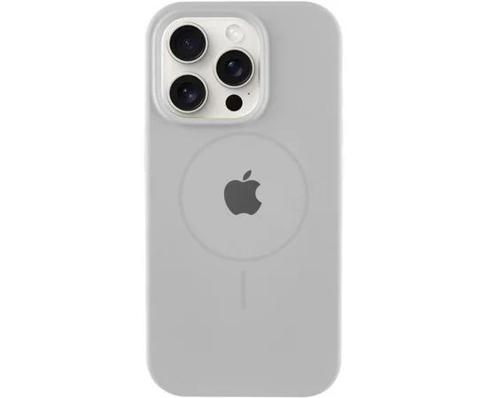 Чехол Silicone Case Full Protective (AA) with MagSafe для Apple iPhone 15 Pro (6.1") Серый / Light Grey