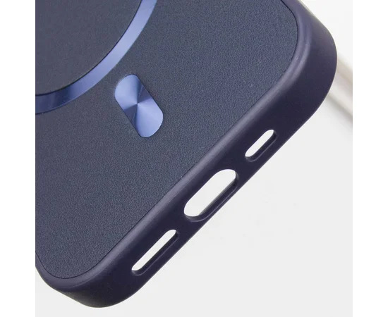 Кожаный чехол SnapCase with MagSafe для Apple iPhone 15 Pro (6.1") Dark Blue