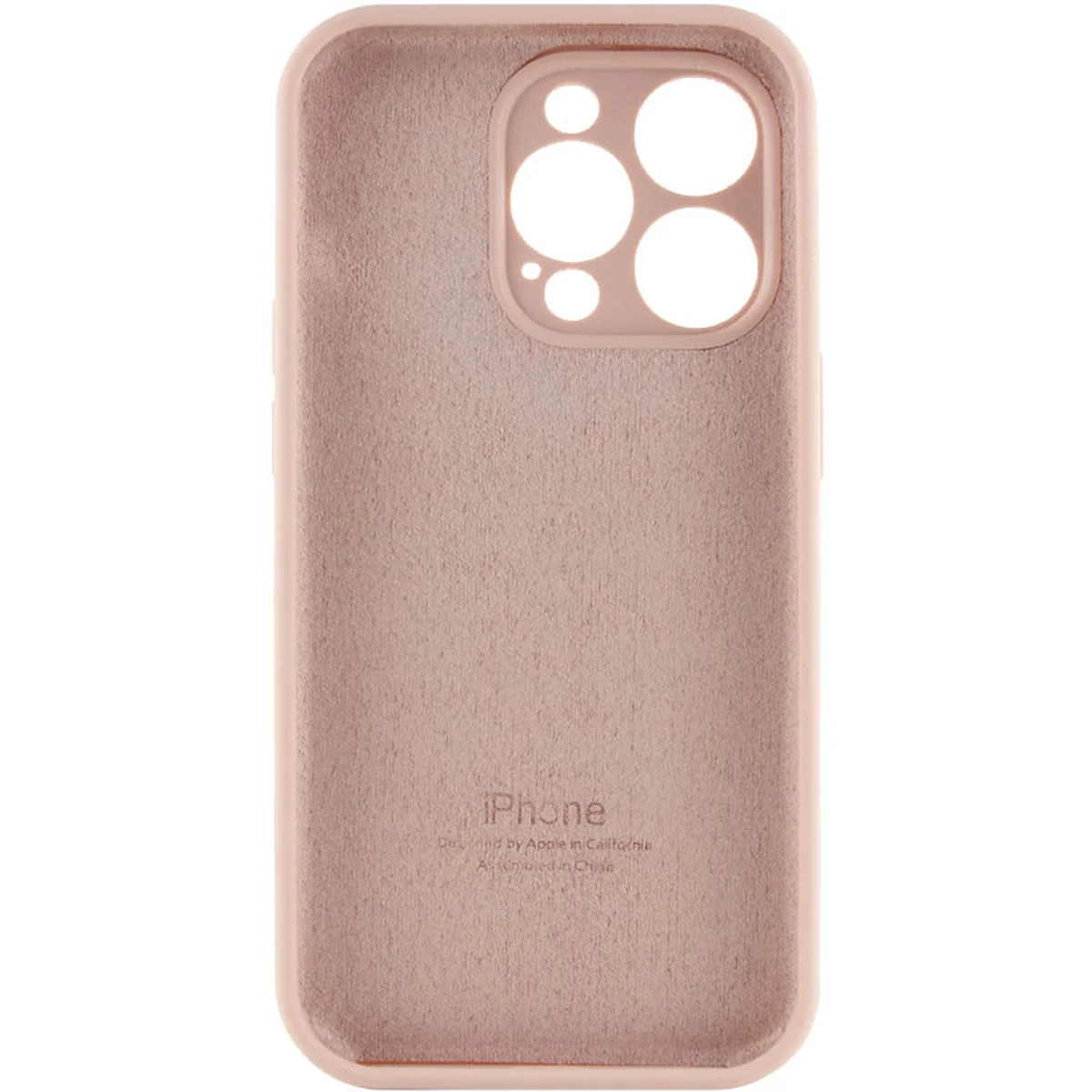 Чехол Silicone Case Full Camera Protective (AA) для Apple iPhone 15 Pro (6.1") Розовый / Pink Sand