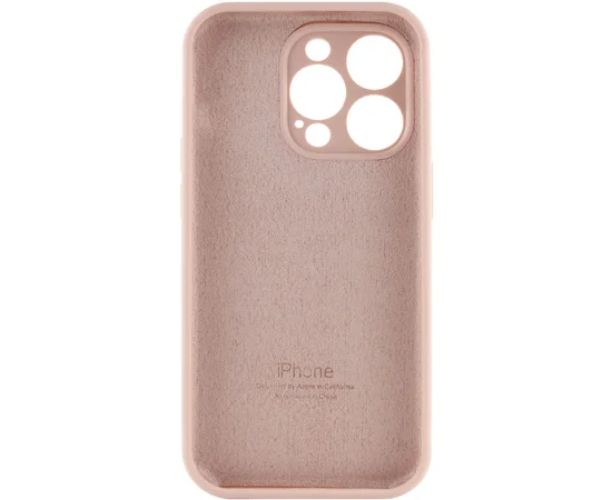 Чохол Silicone Case Full Camera Protective (AA) Apple iPhone 15 Pro (6.1") Рожевий / Pink Sand