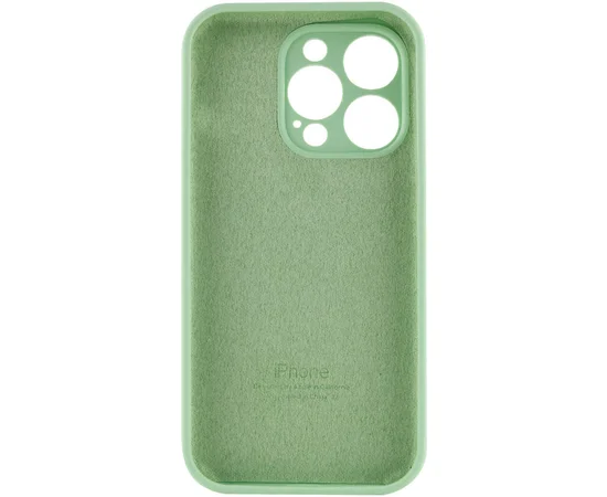 Чехол Silicone Case Full Camera Protective (AA) для Apple iPhone 15 Pro (6.1") Зеленый / Pistachio