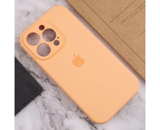 Чохол Silicone Case Full Camera Protective (AA) Apple iPhone 15 Pro (6.1") Помаранчевий / Cantaloupe