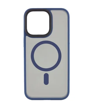 TPU+PC чехол Metal Buttons with MagSafe для Apple iPhone 15 Pro (6.1") Синий