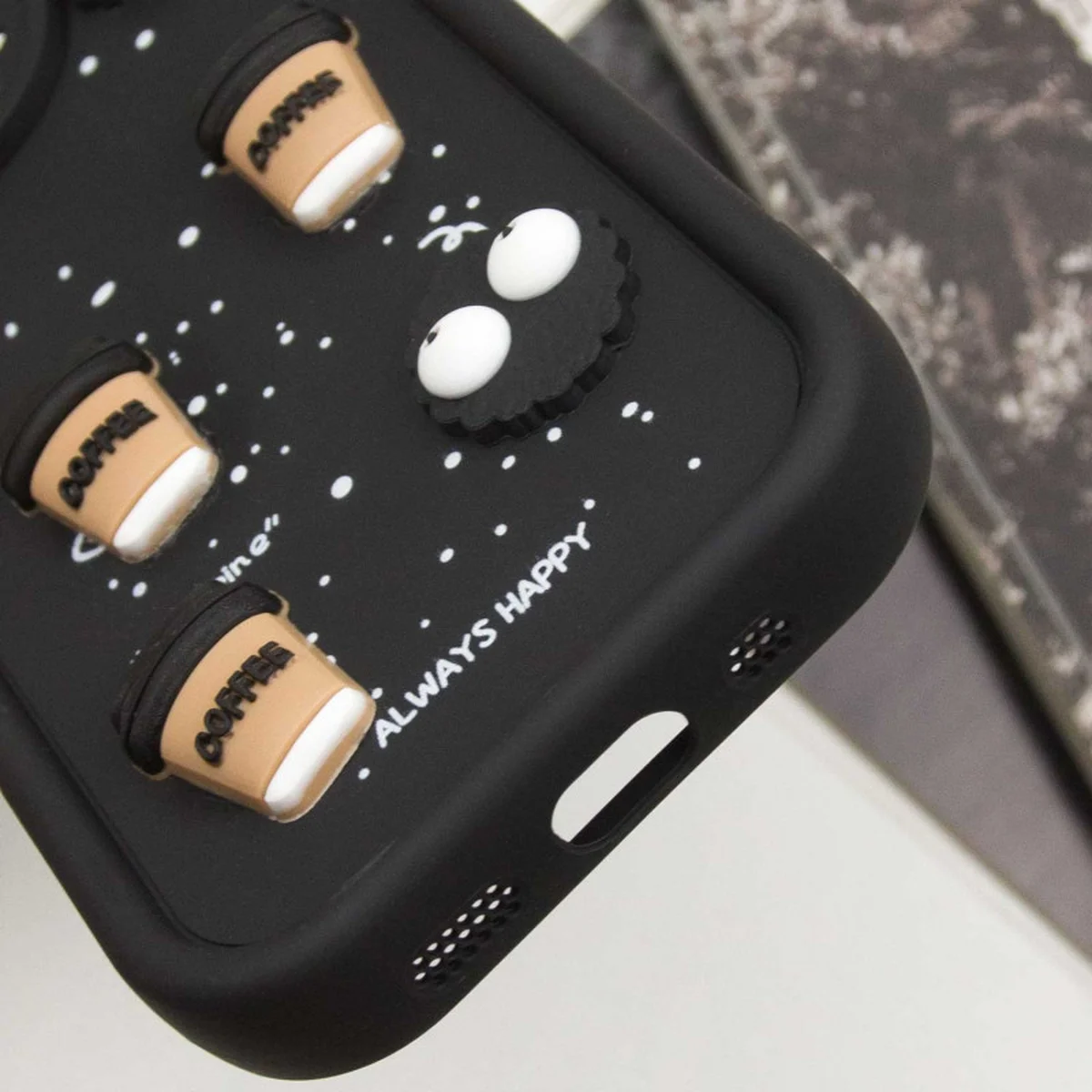 Чохол TPU Toys Case для Apple iPhone 15 Pro (6.1") Black / Always Happy