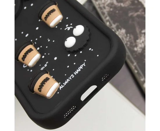 Чехол TPU Toys Case для Apple iPhone 15 Pro (6.1") Black / Always Happy