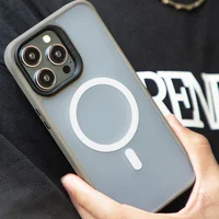 TPU+PC чехол Blueo Skin Friendly Frosted with MagSafe для Apple iPhone 15 Pro (6.1") Серый