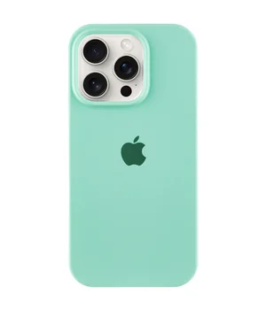 Чехол Silicone Case Full Protective (AA) для Apple iPhone 15 Pro (6.1") Бирюзовый / Turquoise