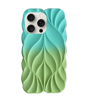 TPU чехол Leaf для Apple iPhone 15 Pro (6.1") Marine Green / Mint