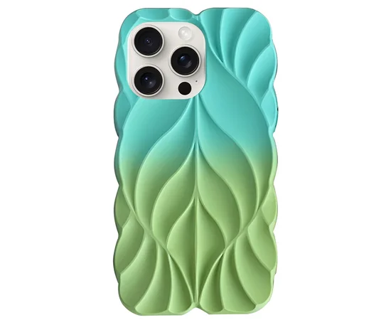 TPU чехол Leaf для Apple iPhone 15 Pro (6.1") Marine Green / Mint