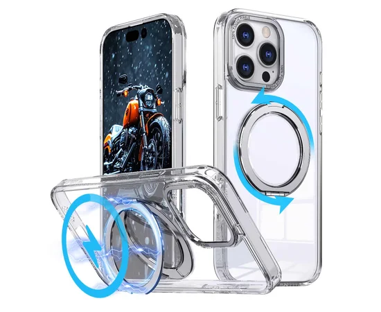 Чехол TPU+PC Empire with MagSafe and Ring для Apple iPhone 15 Pro (6.1") Clear