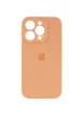 Чехол Silicone Case Full Camera Protective (AA) для Apple iPhone 15 Pro (6.1") Оранжевый / Cantaloupe / PVH