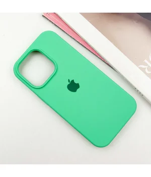 Чохол Silicone Case Full Protective (AA) для Apple iPhone 15 Pro (6.1") Зелений / Spearmint