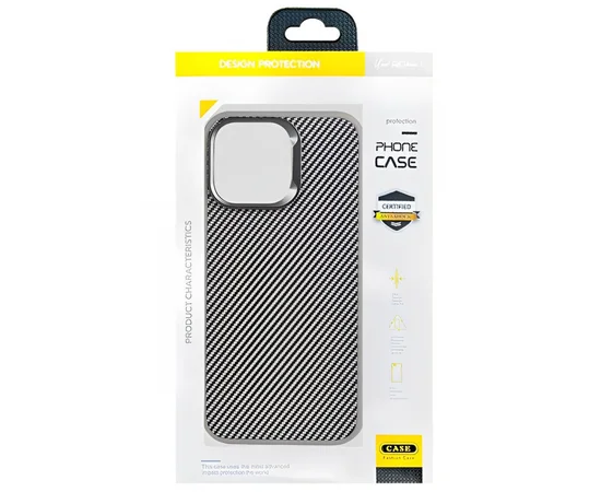 Чехол TPU+PC Carbon with MagSafe для Apple iPhone 15 Pro (6.1") Grey