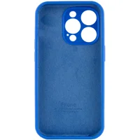 Чехол Silicone Case Full Camera Protective (AA) для Apple iPhone 15 Pro (6.1") Синий / Capri Blue