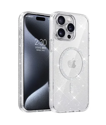 Чохол TPU Eclipse Sparkle (MagFit) для Apple iPhone 15 Pro (6.1") Clear Чохол TPU Eclipse Sparkle (MagFit) для Apple iPhone 15 Pro (6.1") Clear