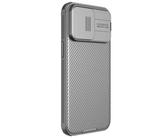 Карбонова накладка Nillkin CamShield Pro для Apple iPhone 15 Pro (6.1") Titanium Gray