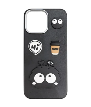 Чехол TPU Leather Toys для Apple iPhone 15 Pro (6.1") Monster / Black