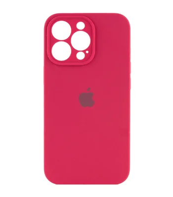Чохол Silicone Case Full Camera Protective (AA) Apple iPhone 15 Pro (6.1") Червоний / Rose Red