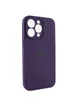 Чехол Silicone Case Full Camera Protective (AA) для Apple iPhone 15 Pro (6.1") Фиолетовый / Elderberry