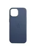 Шкіряний чохол Leather Case (AAA) з MagSafe and Animation для Apple iPhone 15 Pro (6.1") Blue