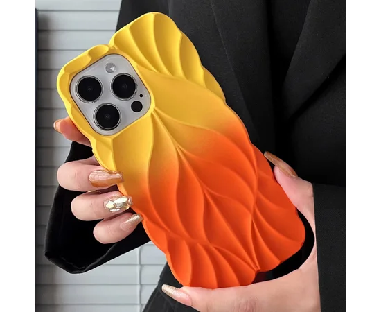 TPU чохол Leaf для Apple iPhone 15 Pro (6.1") Yellow / Orange