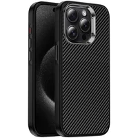 Чехол TPU+PC Carbon with MagSafe для Apple iPhone 15 Pro (6.1") Black