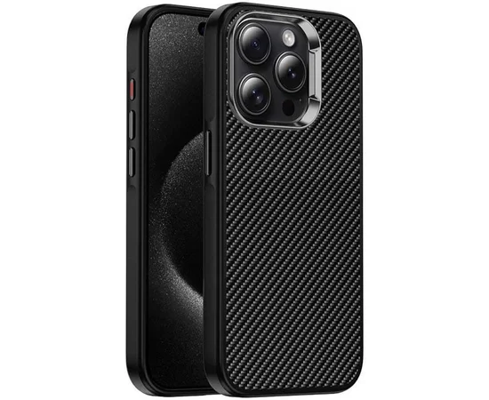 Чехол TPU+PC Carbon with MagSafe для Apple iPhone 15 Pro (6.1") Black