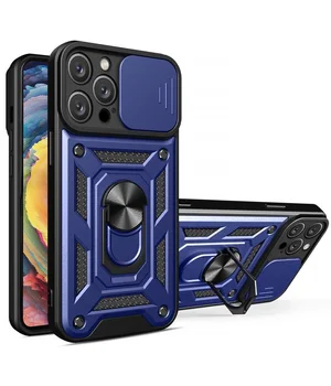 Чехол Ummi Camshield Serge Ring для Apple iPhone 15 Pro (6.1") Синий / Navy