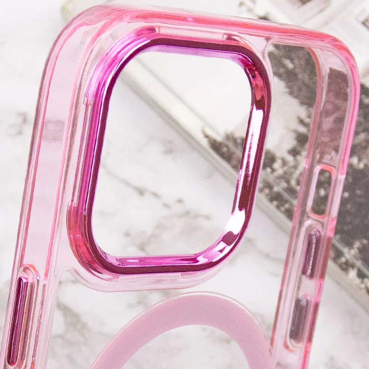 Чехол TPU Iris with MagSafe для Apple iPhone 15 Pro (6.1") Розовый