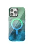 Чохол TPU Shiny Mountain (MagFit) для Apple iPhone 15 Pro (6.1") Green / Blue
