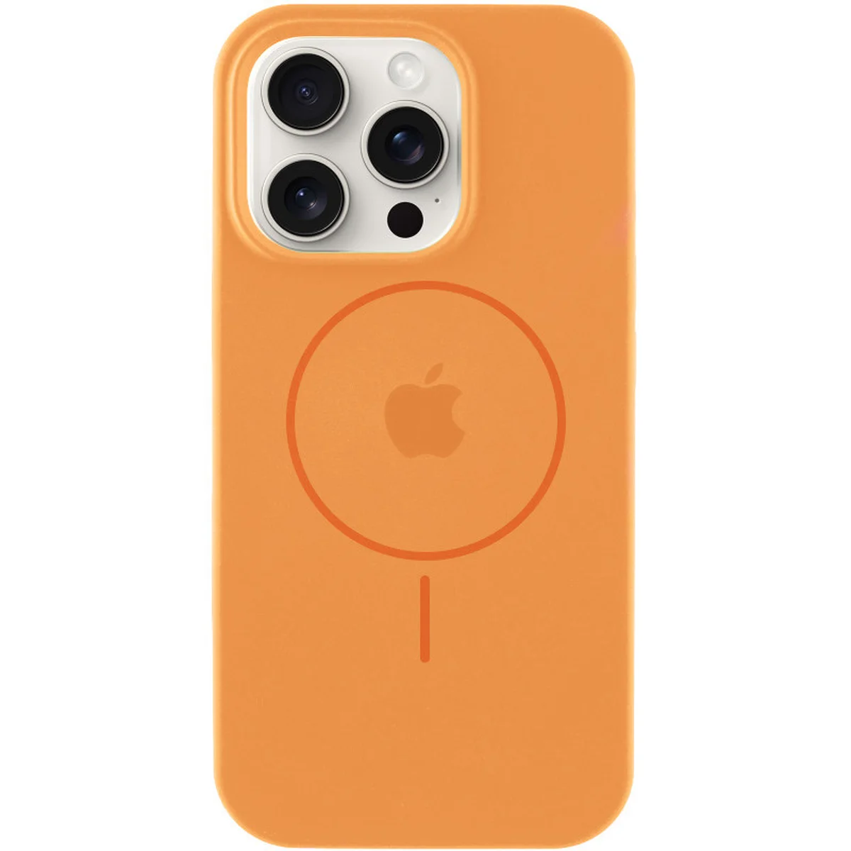 Чехол Silicone Case Full Protective (AA) with MagSafe для Apple iPhone 15 Pro (6.1") Оранжевый / Papaya