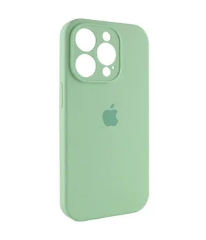 Чехол Silicone Case Full Camera Protective (AA) для Apple iPhone 15 Pro (6.1") Зеленый / Pistachio