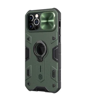 TPU+PC чохол Nillkin CamShield Armor (шторка на камеру) для Apple iPhone 15 Pro (6.1") Зелений