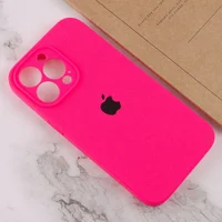 Чехол Silicone Case Full Camera Protective (AA) для Apple iPhone 15 Pro (6.1") Розовый / Barbie pink / PVH