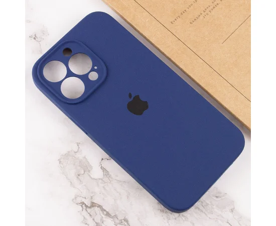 Чохол Silicone Case Full Camera Protective (AA) для Apple iPhone 15 Pro (6.1") Синій / Deep navy